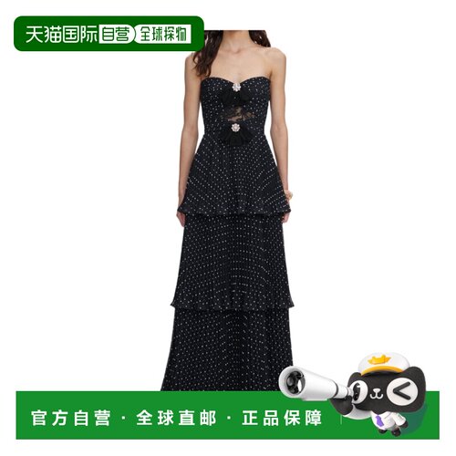 香港直邮Self-Portrait 波点吊带连衣裙长裙 SS26022XB