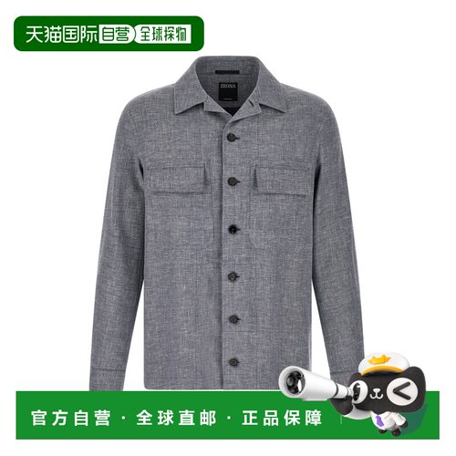 香港直邮zegna 杰尼亚 男士 'Crossover' 衬衫式夹克 UHV22A3SOT6