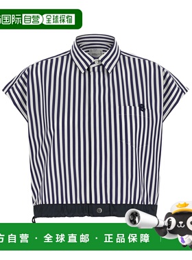 1h可退 香港直邮Sacai 条纹衬衫 SCW340