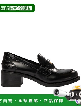 香港直邮Miu Miu 圆头高跟鞋 5D276E055F050缪缪粗跟单鞋一脚蹬