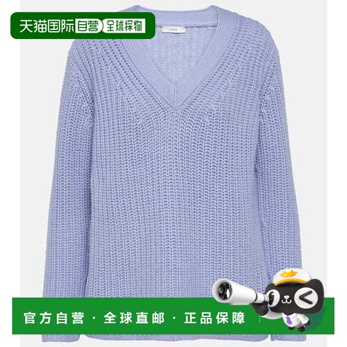 1h可退 香港直邮VINCE 女士 罗纹针织毛衣 grey灰色 舒适时尚羊绒