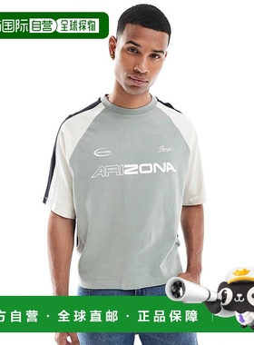 香港直邮ASOS 男士 and sew panelling and graphics 设计宽松款T