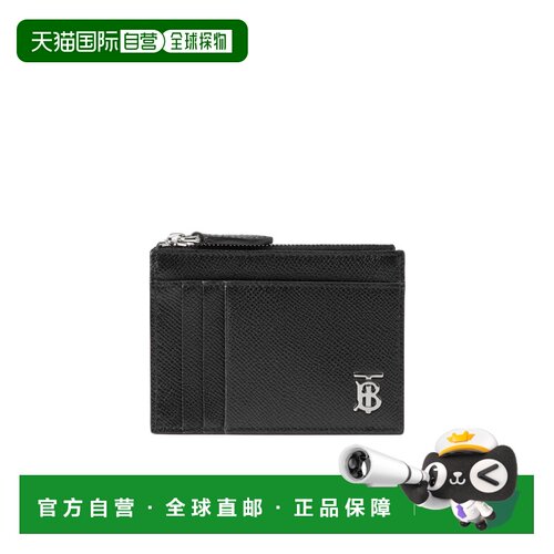 香港直邮Burberry 粒纹 TB 拉链式卡夹 80659321博柏利卡包