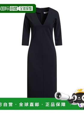 1h可退 香港直邮MaxMara 麦斯玛拉 女士 中长连衣裙 blue蓝色 舒