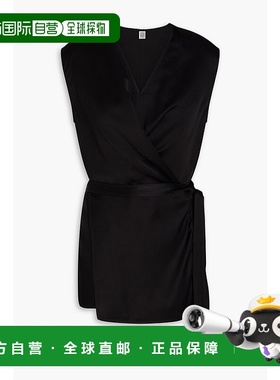 香港直邮TOTÊME 女士 扭曲缎面上衣 242WRT1454FB0160001BLACK