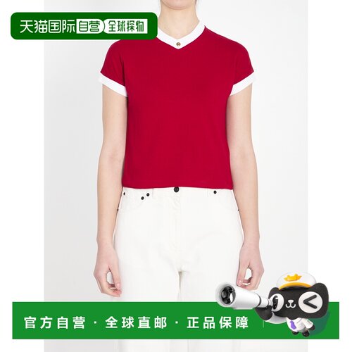 1h可退 香港直邮VERSACE 女士T恤 10236971A178942RC90 SS2026 红