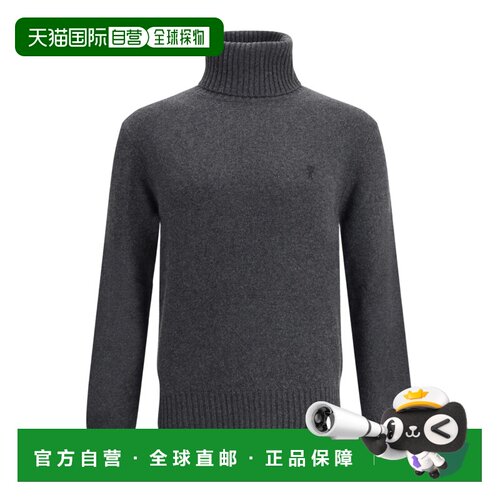 香港直邮Ami Paris 长袖毛衣 HKS831005.高领打底【付后1h可退】