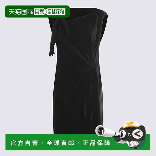 1h可退 香港直邮Moschino 莫斯奇诺 女士 黑色羊毛连衣裙 252D048