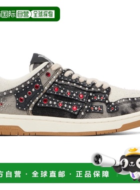 香港直邮AMIRI 男士 黑色 Stud Skel Top Low 运动鞋 AMSNSN1002