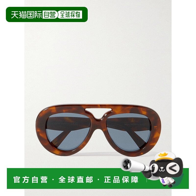 香港直邮LOEWE 罗意威 女士 飞行员龟甲色醋纤太阳眼镜 LW40144U5