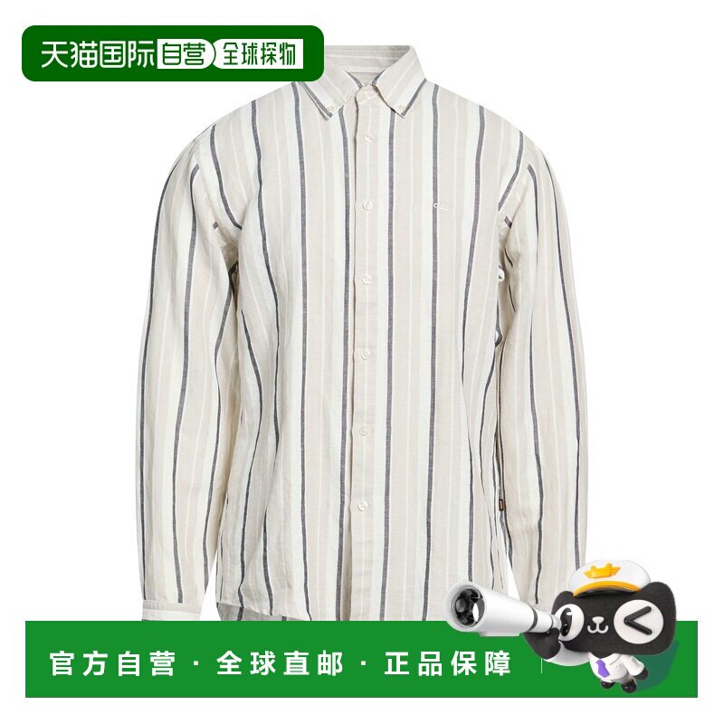 1h可退 香港直邮BOSS 波士 男士 亚麻衬衫 beige米色 舒适时尚