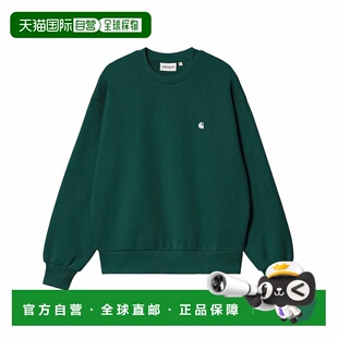 自营欧洲直邮Carhartt WIP Casey女士深杉绿棉圆领卫衣