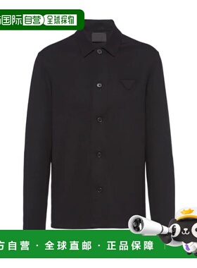 香港直邮Prada 徽标长袖衬衫 SC5511Y5SS212普拉达男装