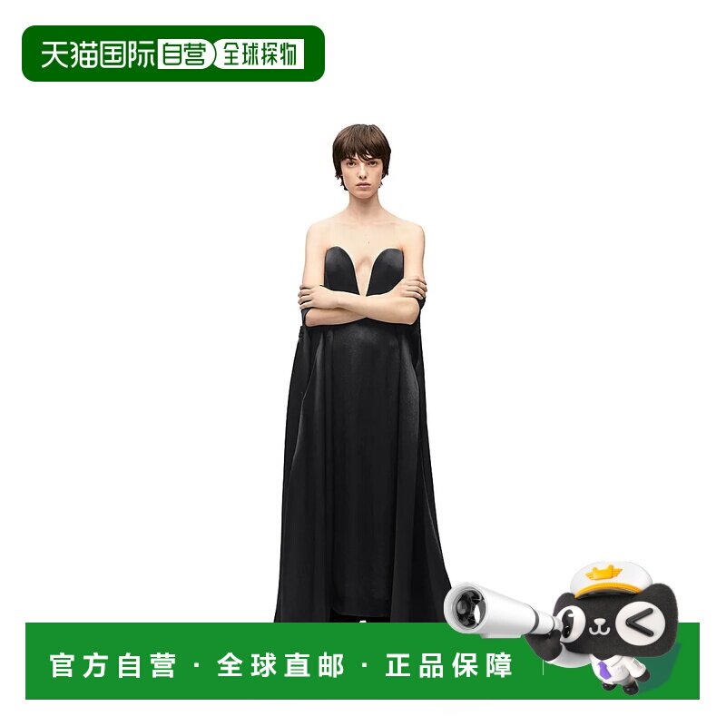 香港直邮LOEWE 女士半身裙 S540Y09XL71100 AW2023 黑色 科技缎面