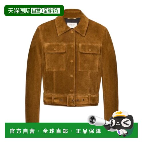 1h可退 香港直邮Saint Laurent 长袖皮夹克 860867YC2AY