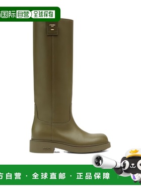 1h可退 香港直邮Fendi Filo 徽标长筒靴 8W8574NA7正品时尚保暖轻