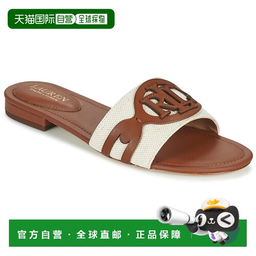 欧洲直邮Ralph Lauren拉夫劳伦女士棕色轻便休闲漏跟拖鞋ALEGRA