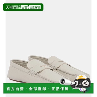 香港直邮KHAITE grey灰色 女士 皮质乐福鞋 舒适时 Billy 1h可退