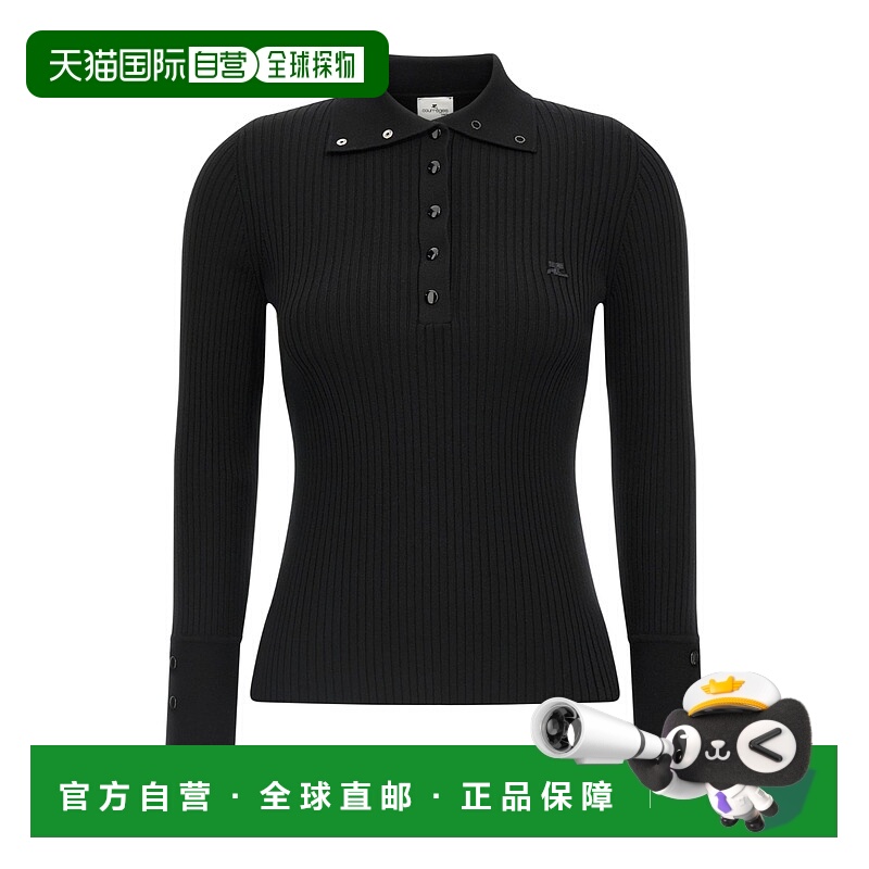 香港直邮Courreges 长袖Polo衫 325MPO051FI0001