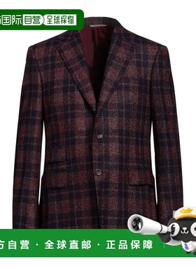 1h可退 香港直邮Canali 康钠丽 男士 西装外套 red红色 舒适时尚