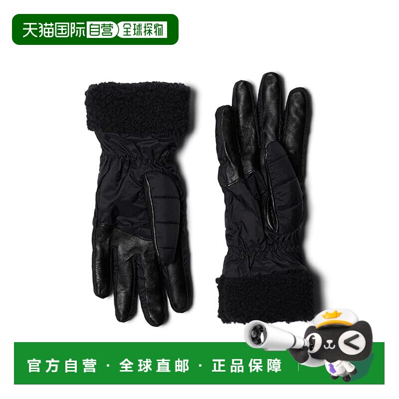1h可退 香港直邮Ugg 女士 All Weather Fluff 袖口手套 black黑色