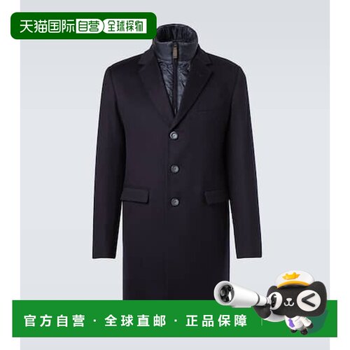 香港直邮Herno 男士 羊绒大衣 blue蓝色 舒适时尚夹支付后1h可退