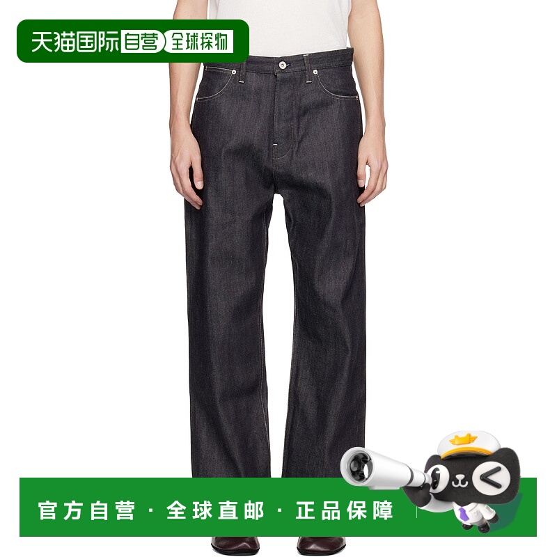 香港直邮Jil Sander 吉尔 桑达 男士 海军蓝 Loose 牛仔裤 J23KA0