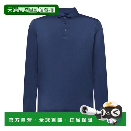 欧洲直邮FEDELI 男士POLO衫 8UED02172 AW2025 蓝色 Cotton Polo