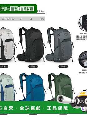 欧洲直邮Osprey小鹰Talon 22魔爪双肩包徒步登山 绿色
