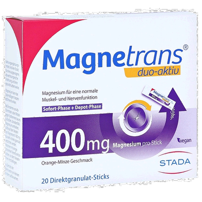 欧洲直邮德国药房Stada长效补镁400mg腿抽筋肌肉神经口溶粉20包
