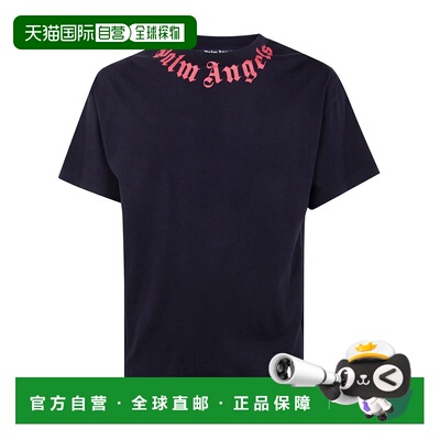 香港直邮Palm Angels 棕榈天使 男士 领徽标常规T恤 PMAA109S26JE