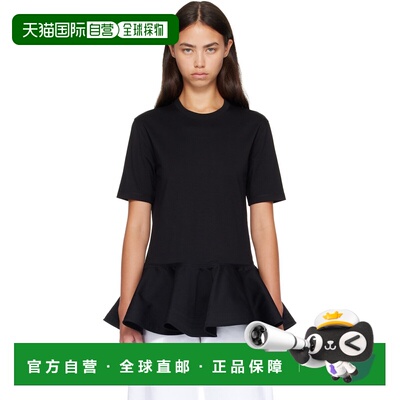 1h可退 香港直邮alaia 女士 黑色 Cotton Jersey Crinoline T恤 A
