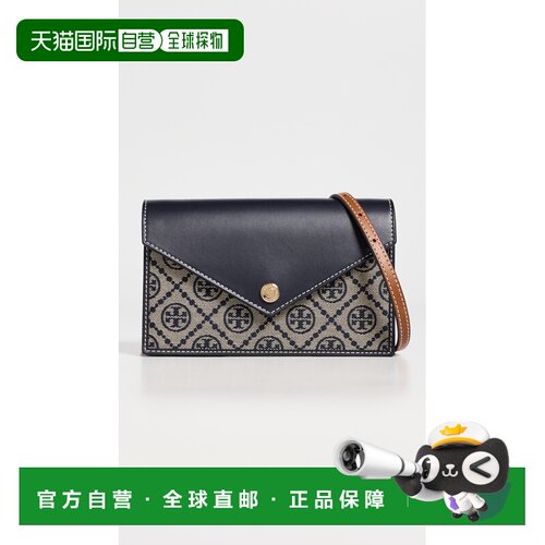 1h可退 香港直邮Tory Burch 托里 伯奇 女士 T 交织图案链带信封