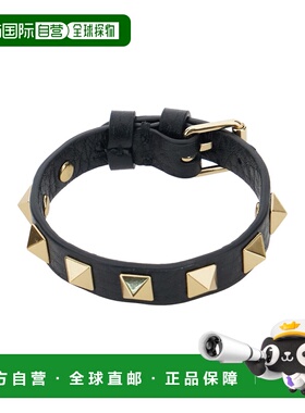 香港直邮VALENTINO 男士腰带 YJ0X53HAU0NO CO 黑色 ROCKSTUD 装