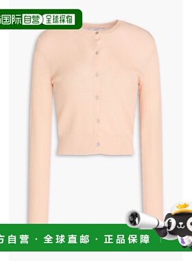 香港直邮VINCE 女士 羅紋修身開襟衫 V108579726 beige米色 舒适