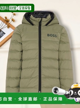 1h可退 香港直邮BOSS 波士 男童 可反穿羽绒夹克童装 J52398K724