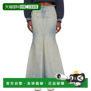 蓝色牛仔半身裙 1h可退 女士 white OWYF02HF25DEN00 香港直邮off