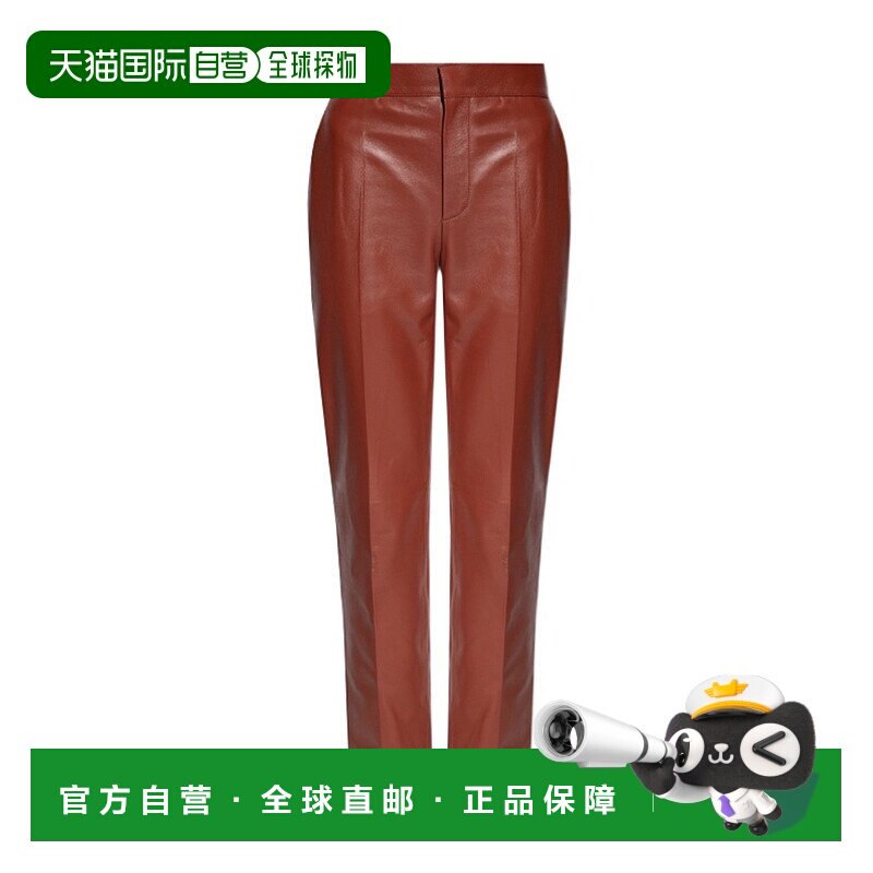 香港直邮Chloe 锥形裤腿皮裤 C22WCP04208休闲显瘦外穿舒适百搭