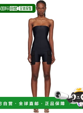 1h可退 香港直邮Courreges 女士 黑色 2-Pocket Jersey Bustier O