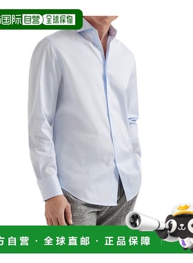 1h可退 香港直邮Brunello Cucinelli 翻领长袖衬衫 MBUC40028男装