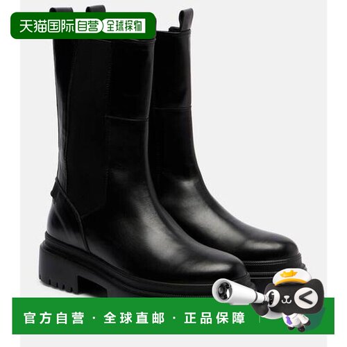 1h可退 香港直邮bogner 博格纳 女士 Chesa Alpina 皮质切尔西靴