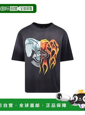 1h可退 香港直邮AMIRI 男士 and Polos T恤黑色T恤 AMTOJR1043