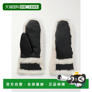 1h可退 香港直邮YVES SALOMON 女士 毛羊皮连指手套 26W25WAA613X