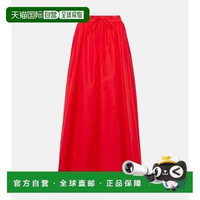 1h可退 香港直邮Staud 女士 Eden 长款半身裙 001405 red红色 舒