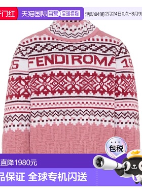 1h可退 香港直邮Fendi 挪威风格编织毛衣 JFG235AYSM