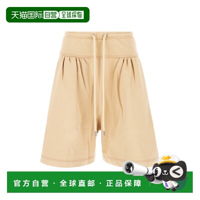 香港直邮Lanvin 朗雯 女士 浅褐色棉质百慕大短裤 RWTR0026F01008