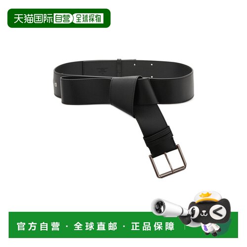 自营欧洲直邮GIVENCHY纪梵希 Windsor女士黑色皮革搭扣腰带