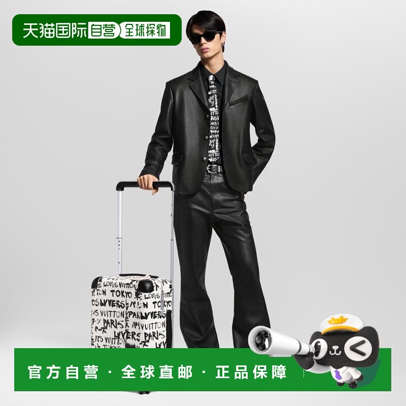 自营1h可退 欧洲直邮LV路易威登 Horizon系列男士黑色/白色牛皮抽