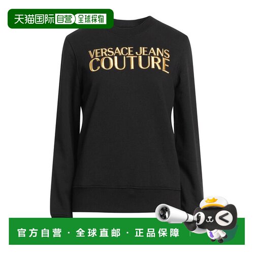 1h可退 香港直邮versace 范思哲 女士 运动衫 black黑色 舒适时尚