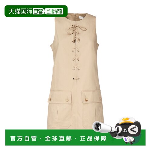 香港直邮Chloe 系带无袖连衣裙 C25SRO36339蔻依 【付后1h可退】